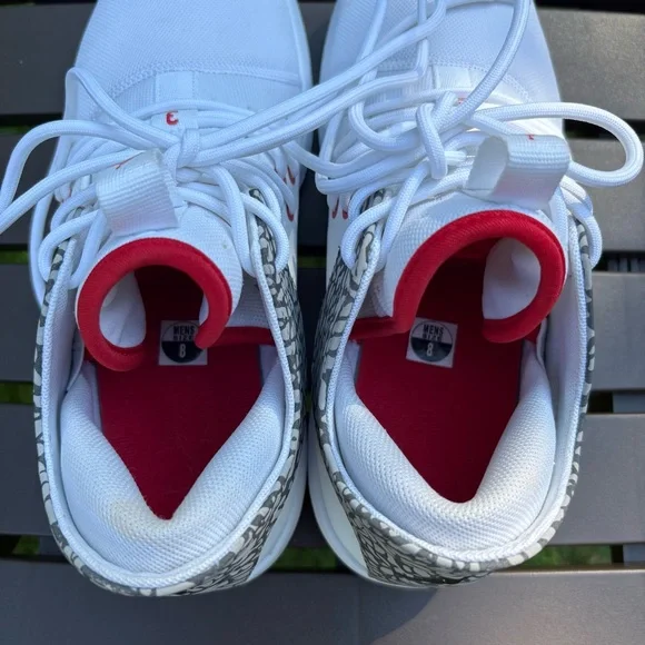 Nike Air Jordan First Class Cement Grey White Fire Red Trim Men’s 8 AJ7312 116 - Picture 11 of 13